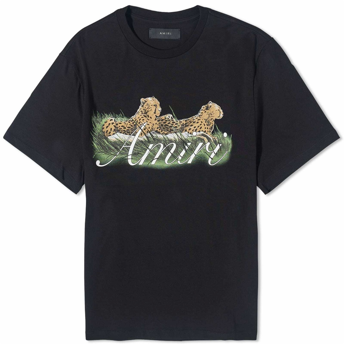 AMIRI Men's Cheetah Logo T-Shirt in Black Amiri
