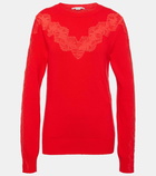 Stella McCartney Lace-trimmed wool sweater