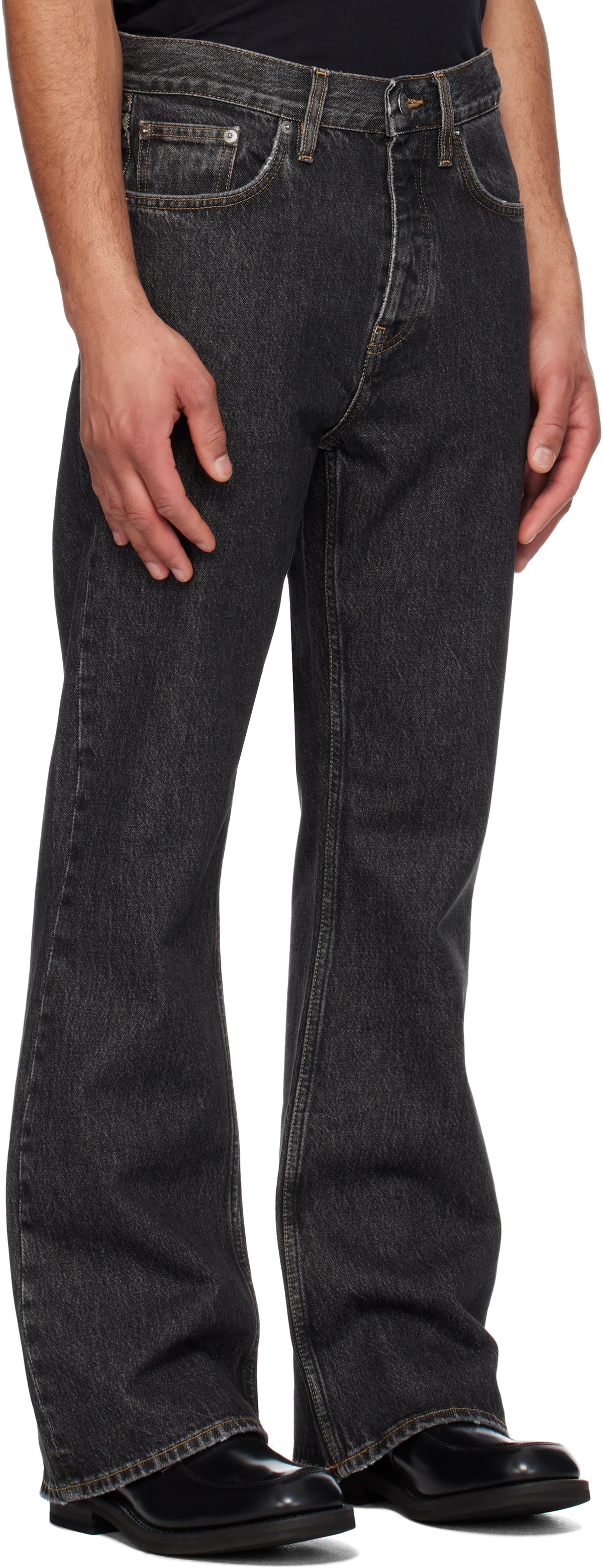パンツ sunflower classic flare denim Sunflower Black Classic Flare Jeans Sunflower