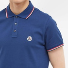 Moncler Men's Classic Logo Polo Shirt in Royal Blue