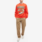 Kenzo Paris Men's Kenzo Tiger Varsty Classic Crew Sweat in Medium Red