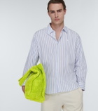 Acne Studios Logo teddy fleece tote bag