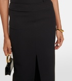 Safiyaa Elowen high-rise crêpe maxi skirt