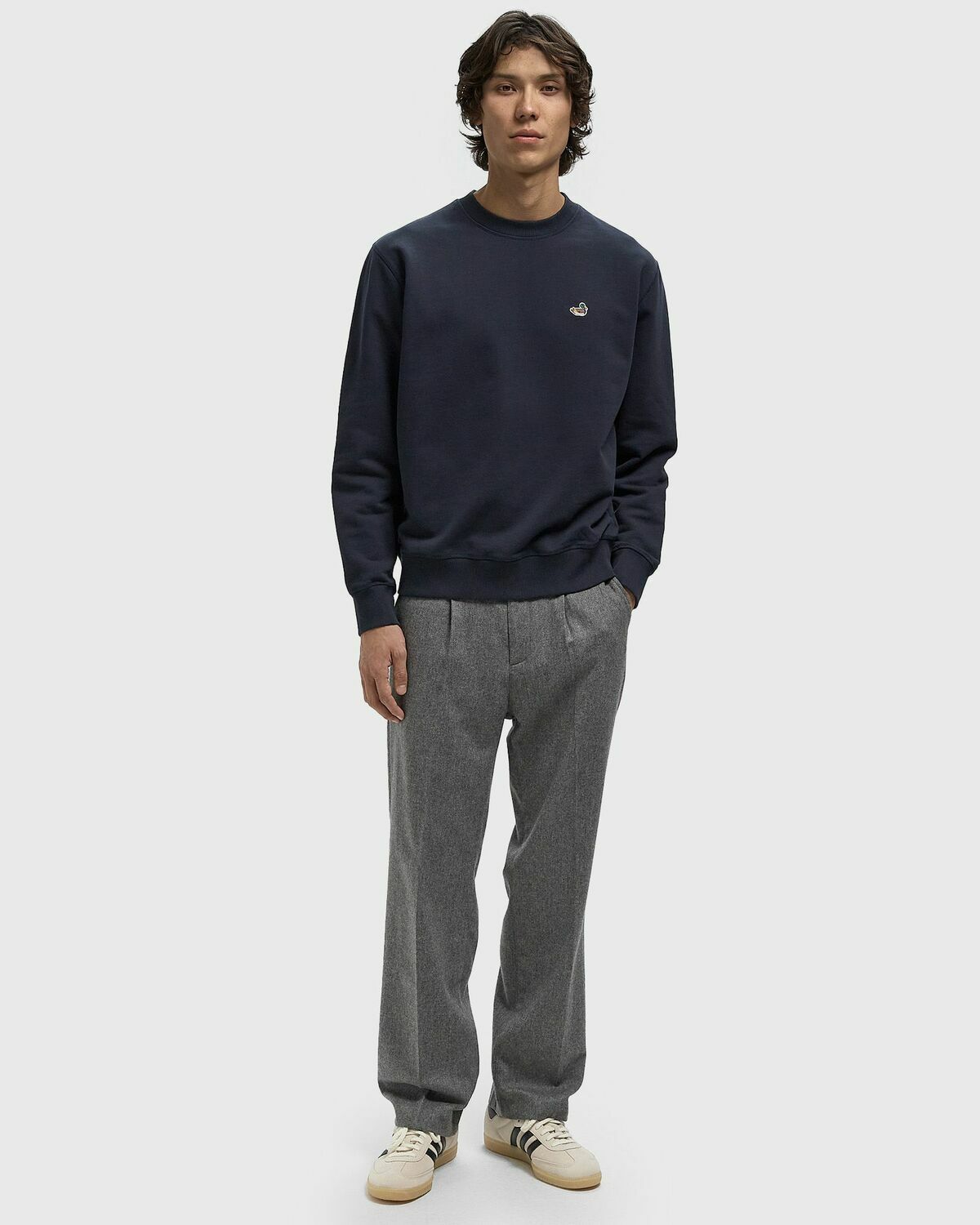 Edmmond Studios DUCK PATCH Blue Mens Sweatshirt