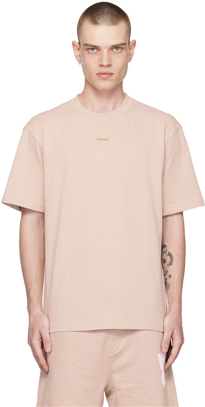 Photo: Hugo Beige Relaxed-Fit T-Shirt