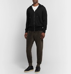 TOM FORD - Slim-Fit Cotton, Silk and Cashmere-Blend Zip-Up Hoodie - Black