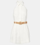 Zimmermann Acacia halterneck linen romper