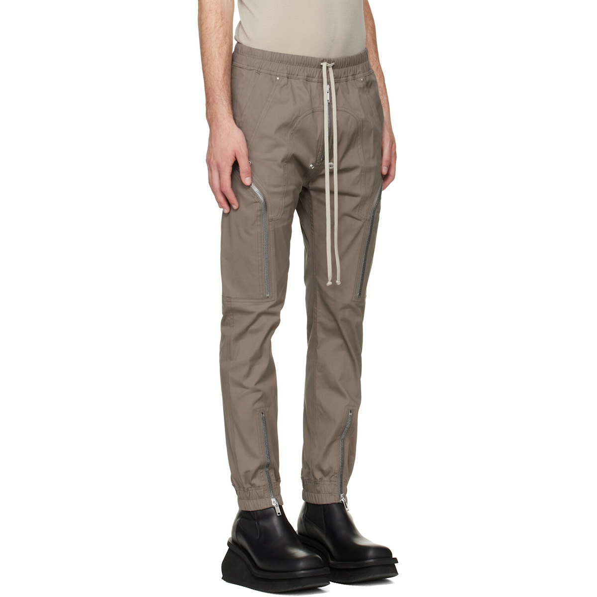 Rick Owens Gray Tower Heizer Cargo Pants