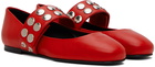 Molly Goddard Red Carla Ballerina Flats