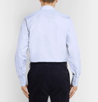 Kingsman - Turnbull & Asser Cutaway-Collar Striped Cotton Shirt - Blue