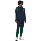 adidas Originals Navy and Green Trefoil Abstract Sweatpants