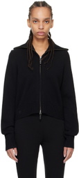 Fax Copy Express Black Zip Sweater