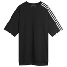 END. X Y-3 Short Sleeve T-Shirt in Black/Metallic Silver/Court Green