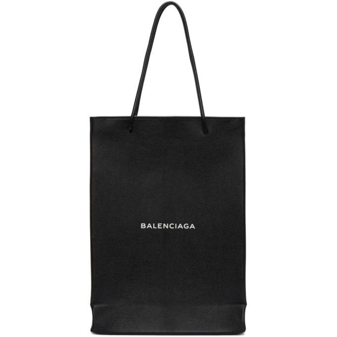 Photo: Balenciaga Black Logo Shopper Tote