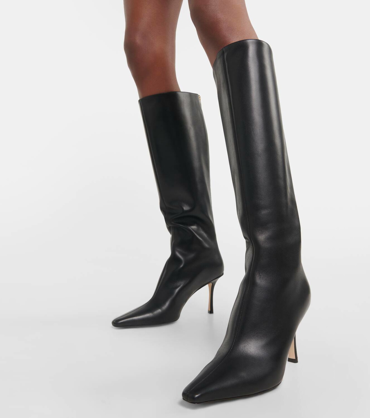 Jimmy choo black knee high outlet boots