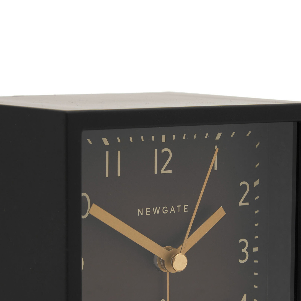 Newgate Clocks Equinox Cubic Alarm Clock in Black 