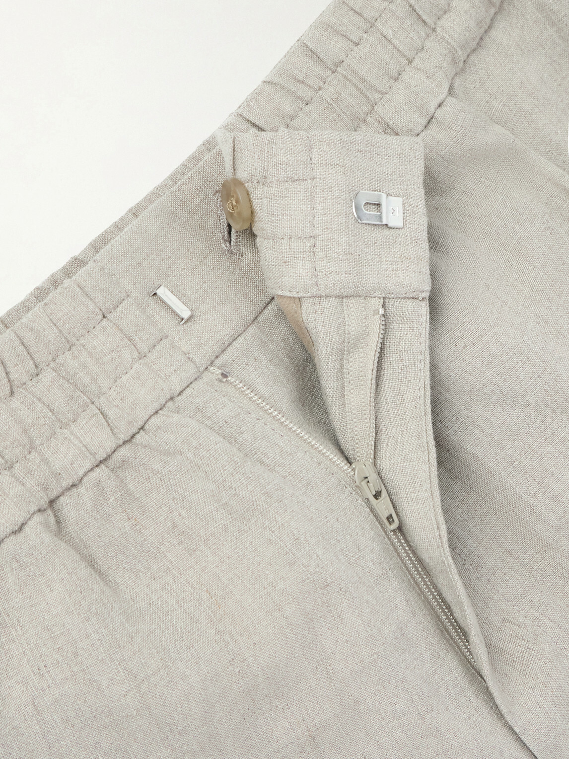 Sunspel - Slim-Fit Straight-Leg Linen Trousers - Neutrals