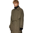 Acne Studios Beige Vichy Check Wool Over Coat