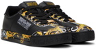 Versace Jeans Couture Black & Gold Court 88 Sneakers