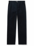 LE 17 SEPTEMBRE - Straight-Leg Cotton-Twill Trousers - Blue