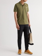 Maison Kitsuné - Logo-Appliquéd Cotton-Piqué Polo Shirt - Green