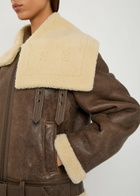 JW Anderson Shearling and Leather Jacket Brown