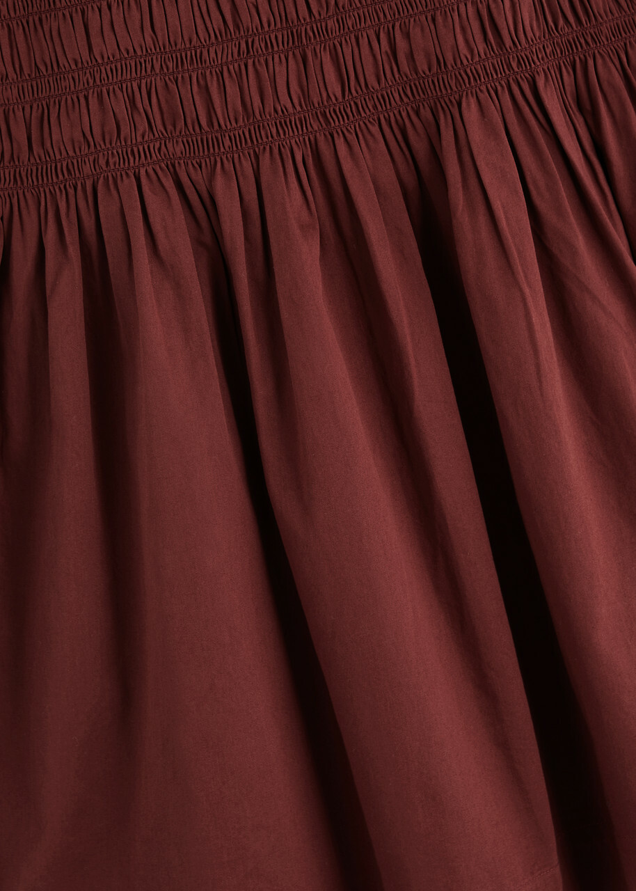 damson madder burgundy dress Damson Madder Angelina Cotton Satin Dress Fig main image 0