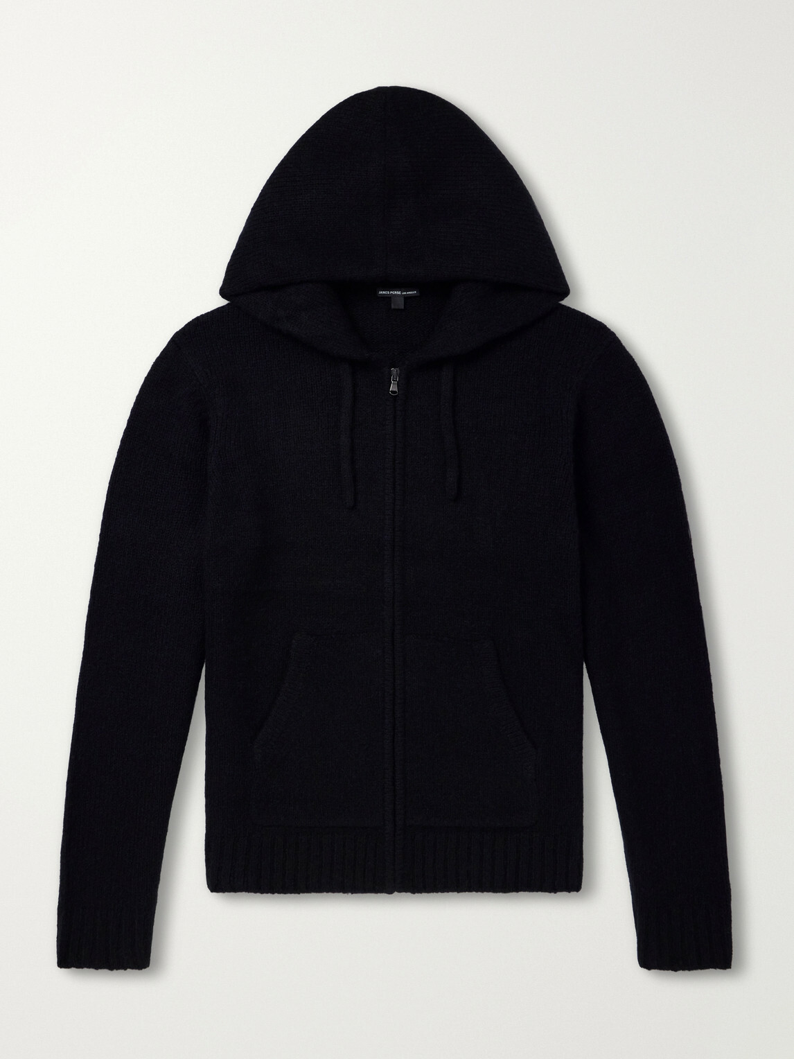 James Perse - Ribbed Cashmere Zip-Up Hoodie - Black