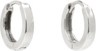Laura Lombardi Silver Clutch Hoop Earrings