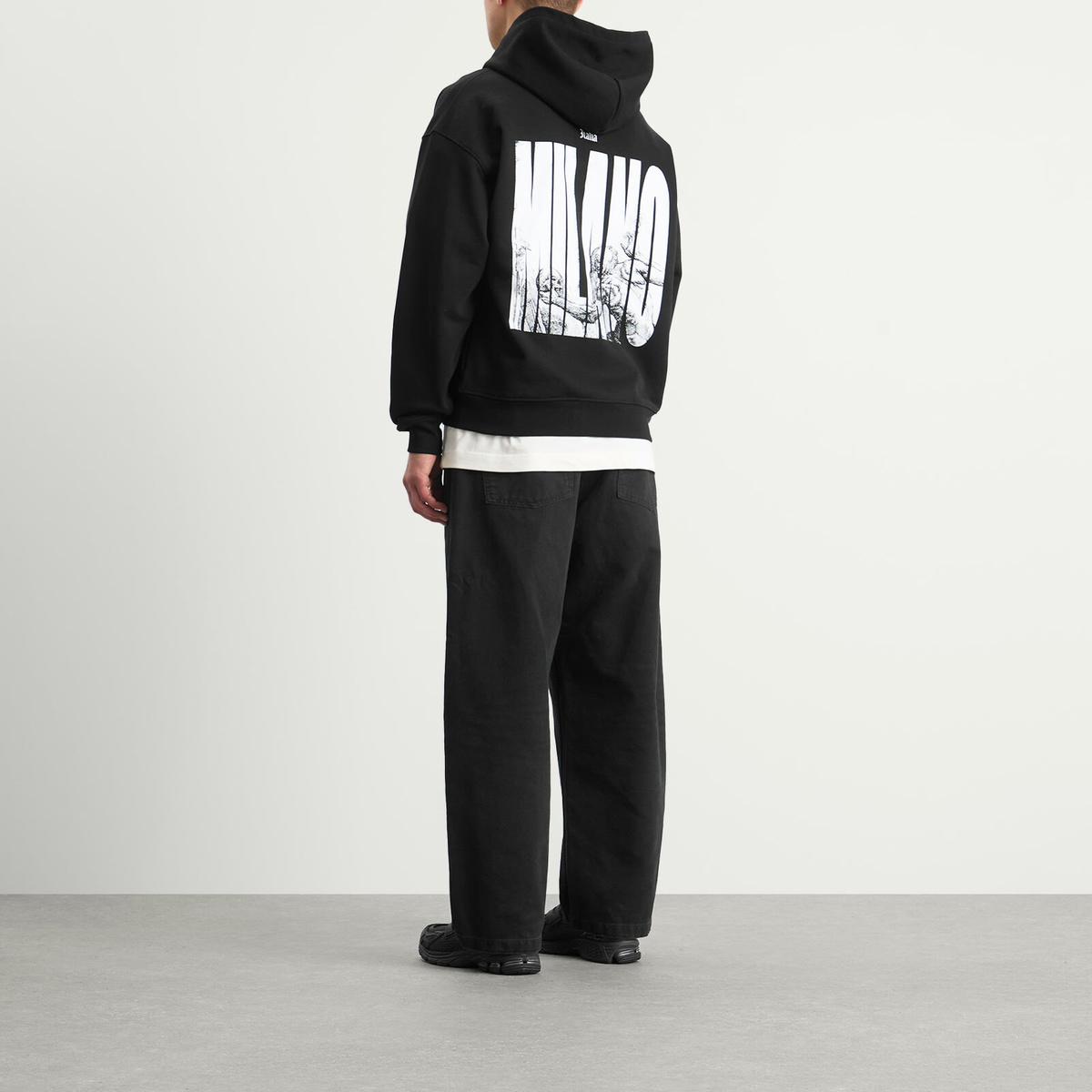 END. Milano Creed Zip Hoodie in Black