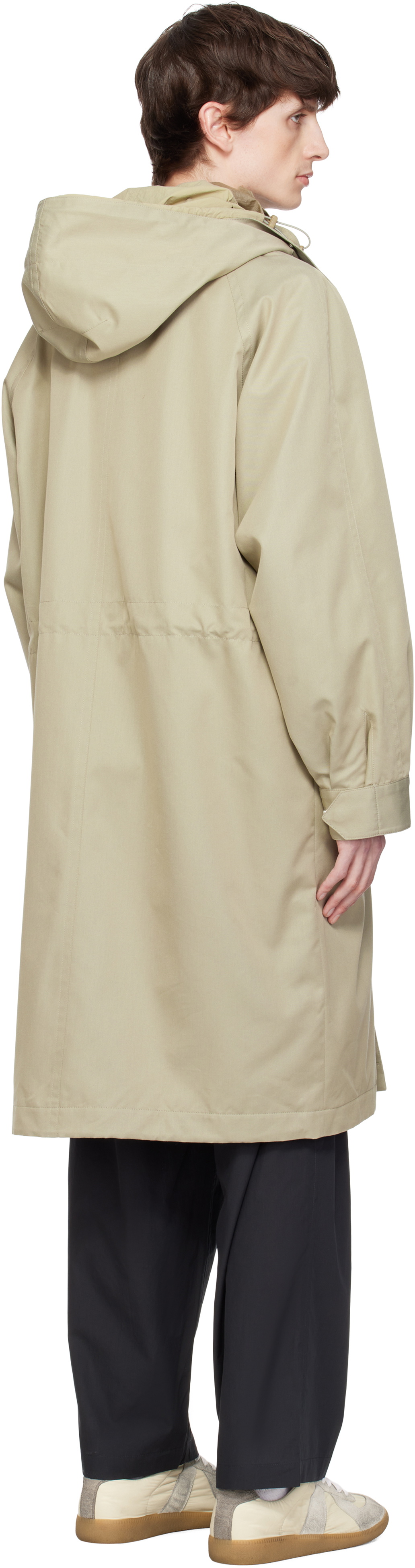 DOCUMENT Beige Water Repellent Cotton Coat