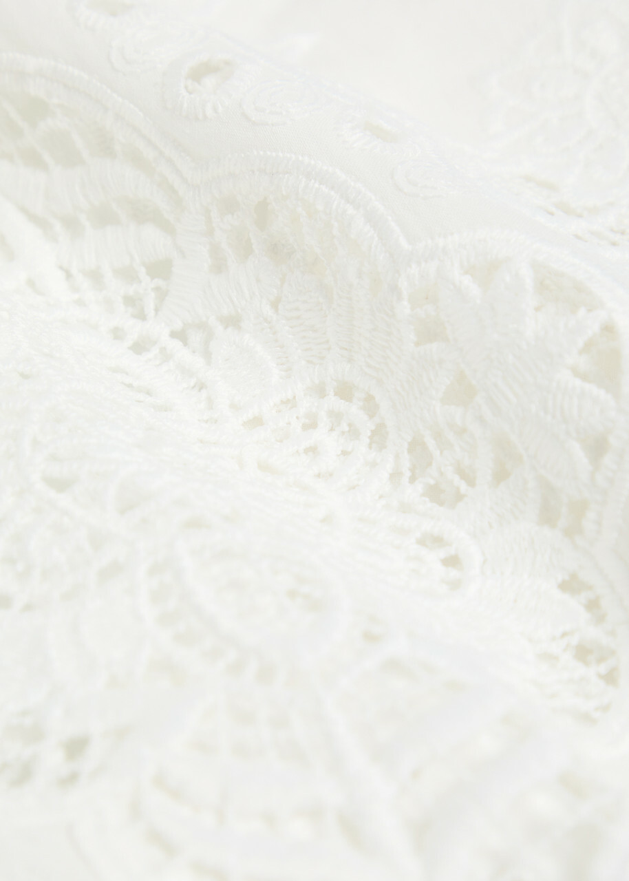 Borgo DE Nor Joshua Lace and Embroidered Trousers White