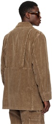 OUR LEGACY Brown Cropped Trench Coat
