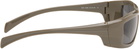 Rick Owens Taupe Rick Sunglasses