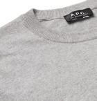 A.P.C. - Julien Mélange Cotton and Cashmere-Blend Sweater - Gray