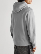 Loewe - Logo-Embroidered Cotton-Jersey Hoodie - Gray