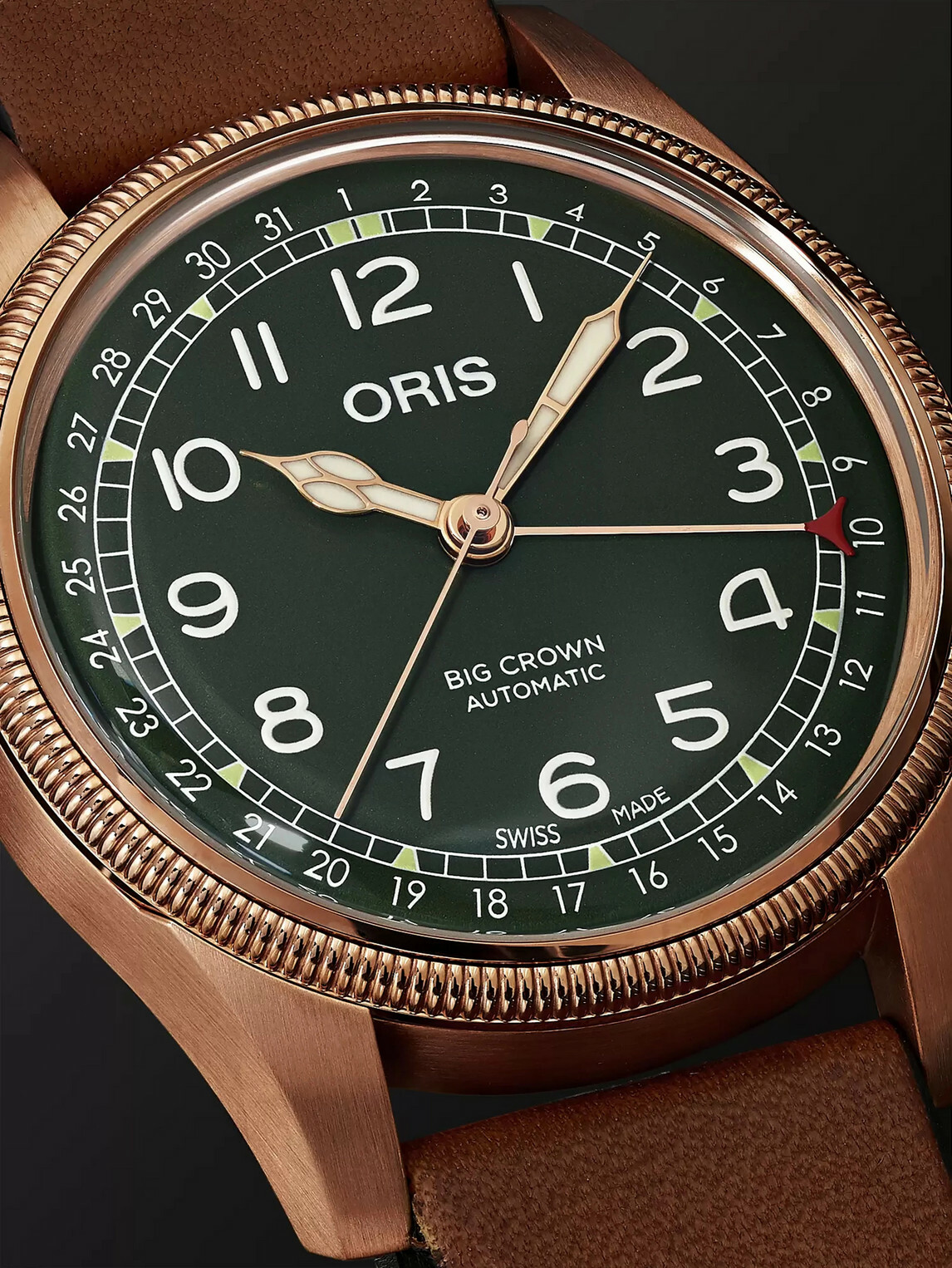 Oris - Big Crown Pointer Date Automatic 40mm Bronze and Leather Watch, Ref. No. 01 754 7741 3167-07 5 20 58BR