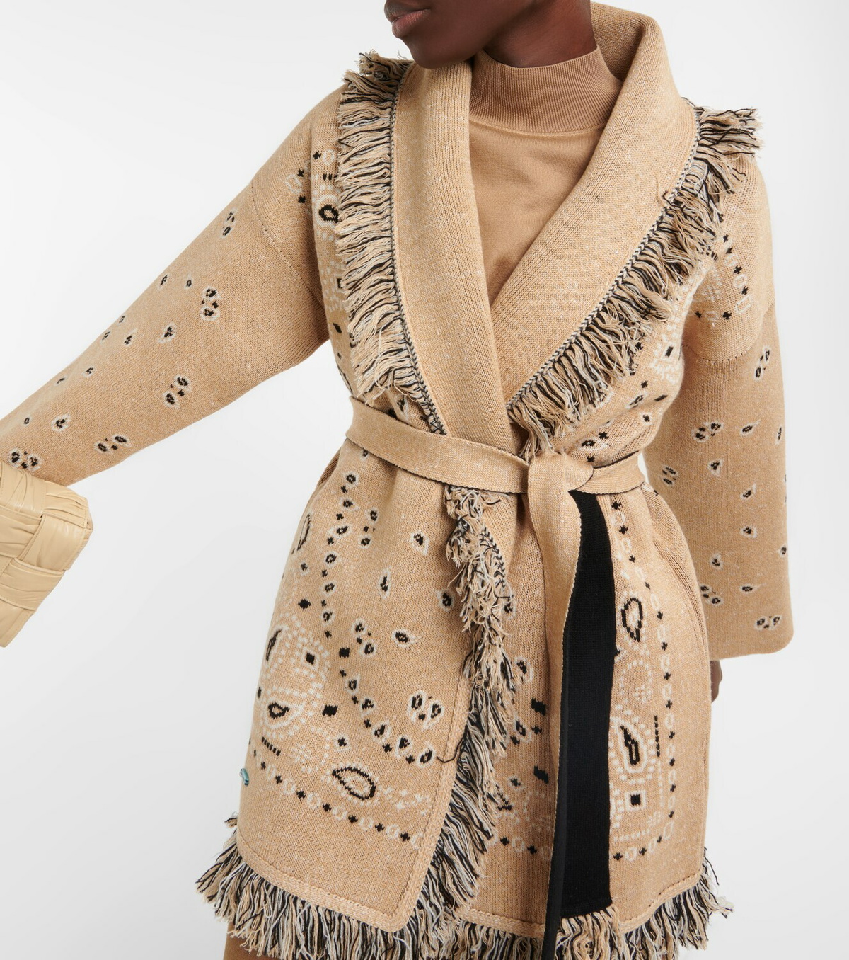 Alanui - Bandana cashmere and linen cardigan
