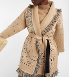 Alanui - Bandana cashmere and linen cardigan