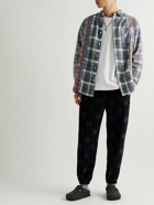 Needles - 7 Cuts Panelled Checked Cotton-Flannel Shirt - Gray