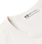 Y-3 - Oversized Grosgrain-Trimmed Cotton-Jersey T-Shirt - White