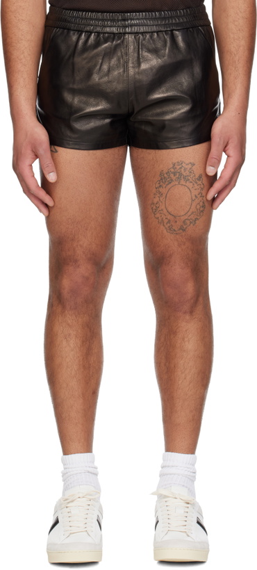 Photo: TOM FORD Black Light Nappa Leather Shorts
