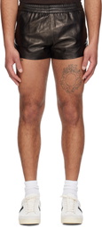 TOM FORD Black Light Nappa Leather Shorts