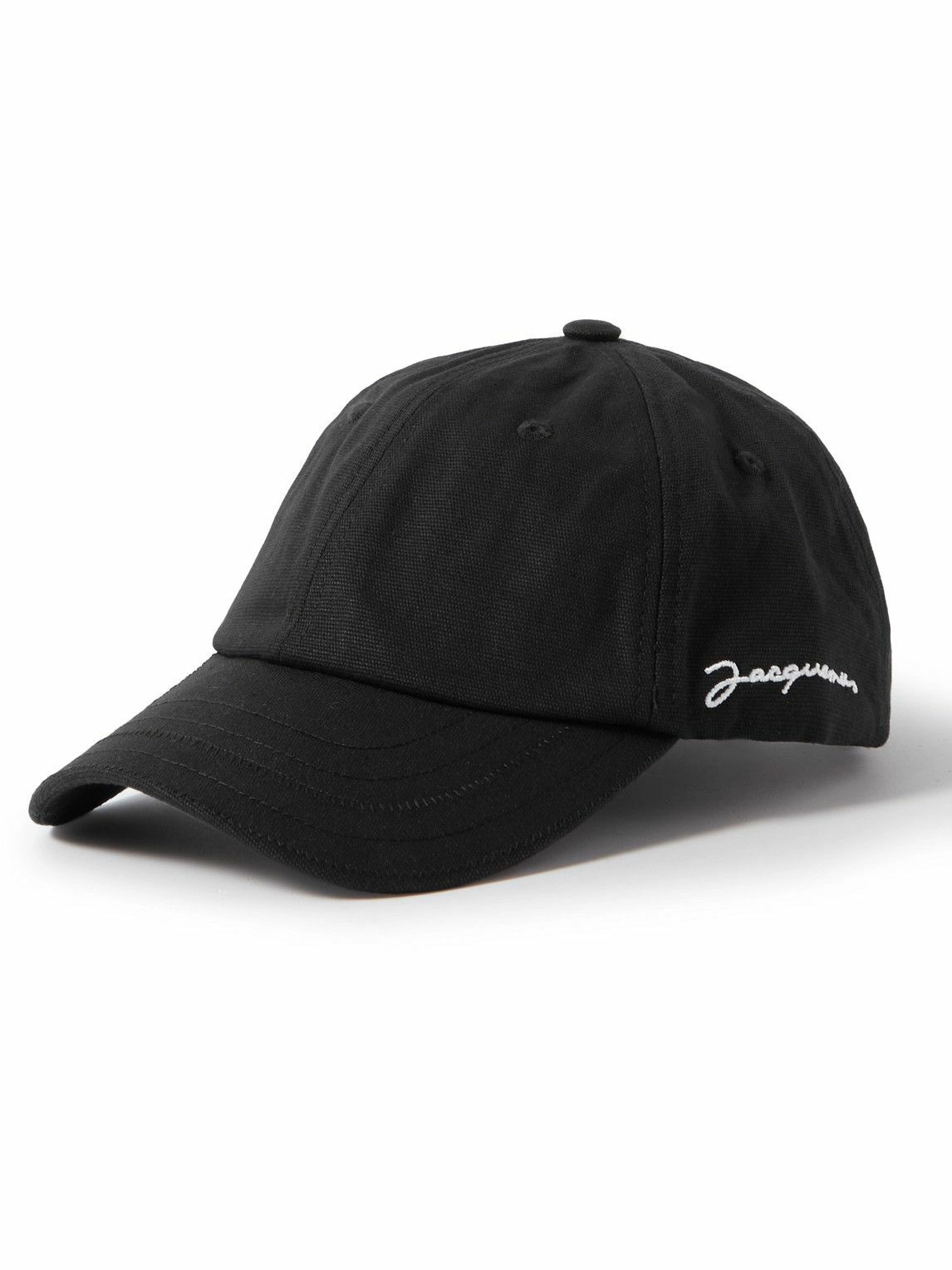 Jacquemus LogoEmbroidered CottonCanvas Baseball Cap Black Jacquemus