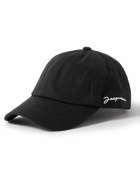 Jacquemus - Logo-Embroidered Cotton-Canvas Baseball Cap - Black