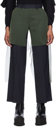 UNDERCOVER Gray Layered Trousers