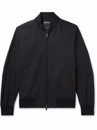 Zegna - Wool-Shell Bomber Jacket - Black