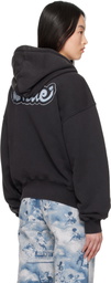 Off-White Black Handdraw Script Over Hoodie