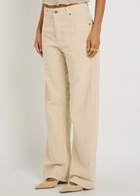 Haikure Bonnie Corduroy Straight-leg Jeans Ecru