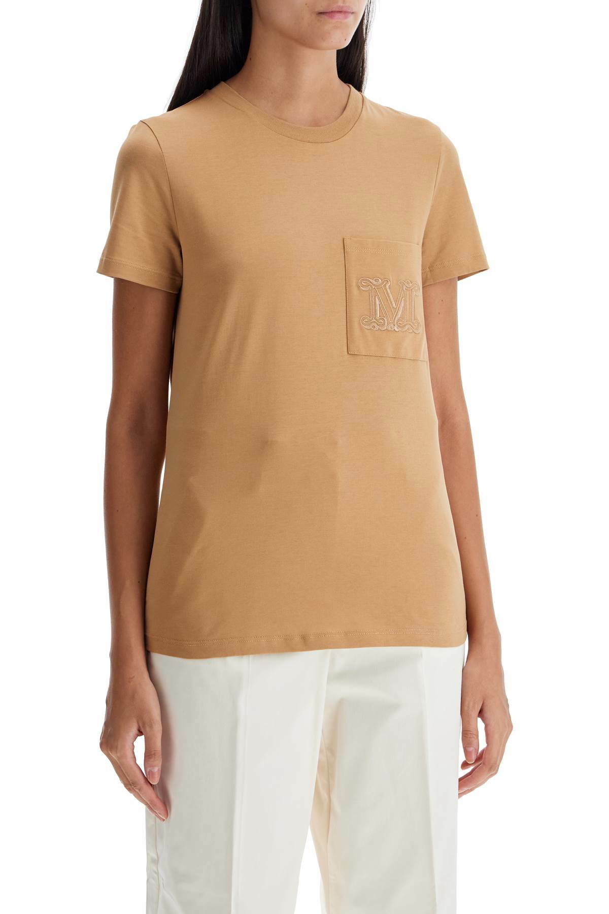 Tシャツ・カットソー Max Mara  MAX MARA Papaya T-Shirt Cotton jersey T-shirt, black | 